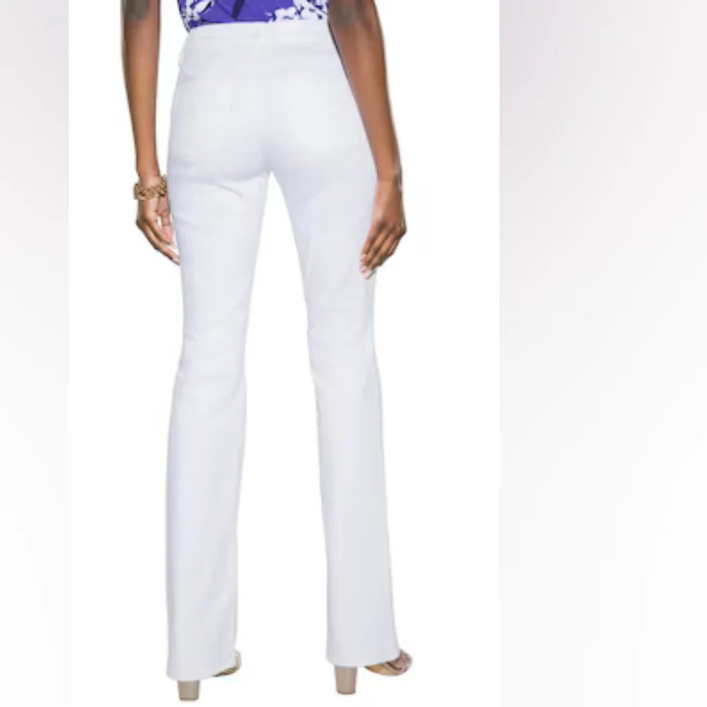 NWT WHBM Mid-Rise Essential Slimmer Mid-Rise Skinny Flare White Jeans 8S